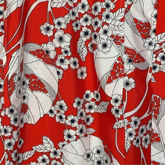 Vintage 60’s Floral Orange White Dress Size Medium 8 10 - Picture 8 of 17